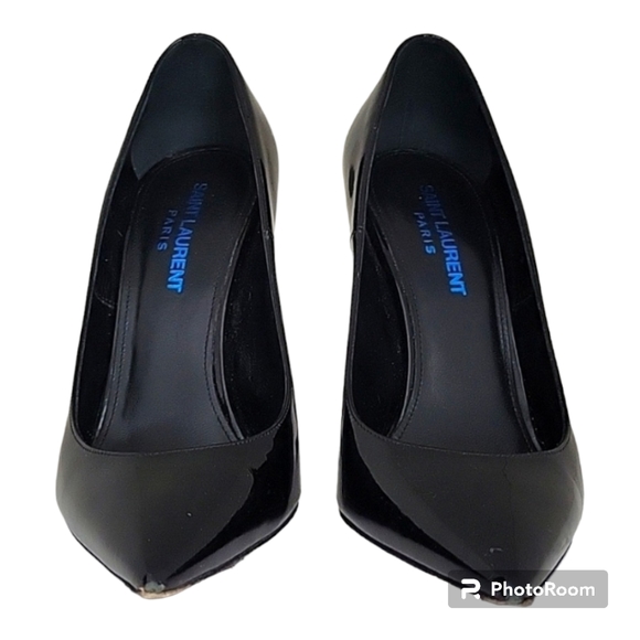 YSL SIZE 36 OPYUM HEEL CHROME BLUE - Picture 2 of 4